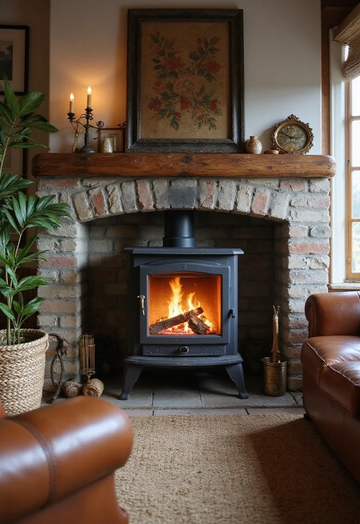 10 Small Fireplace Ideas for Compact Cozy Spaces - 7. Rustic Wood-Burning Fireplaces