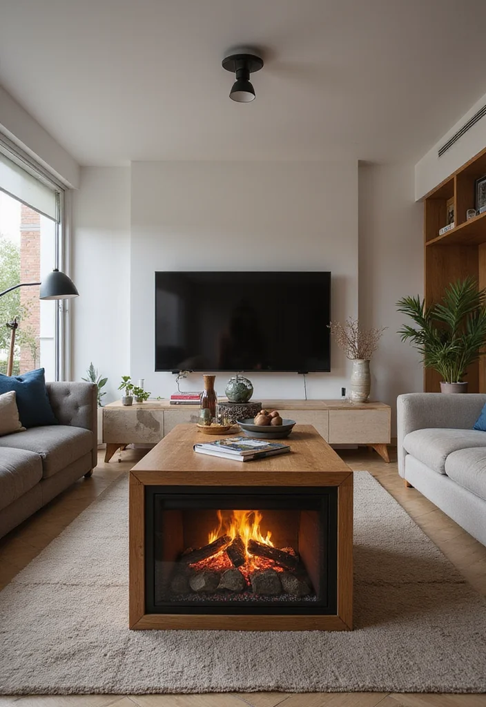 10 Small Fireplace Ideas for Compact Cozy Spaces - 9. Multifunctional Fireplace Furniture