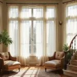 10 Stair Window Curtain Ideas for Challenging Tall Spaces