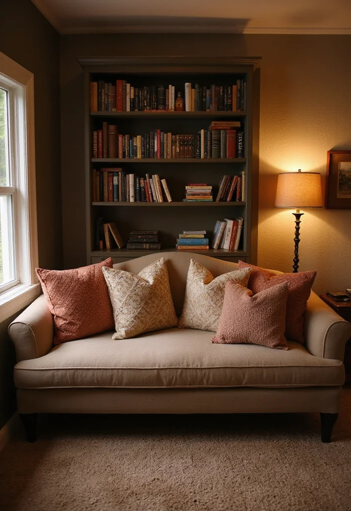 12 Basement Hangout Ideas for Relaxed Family Time 4. Cozy Reading Nook