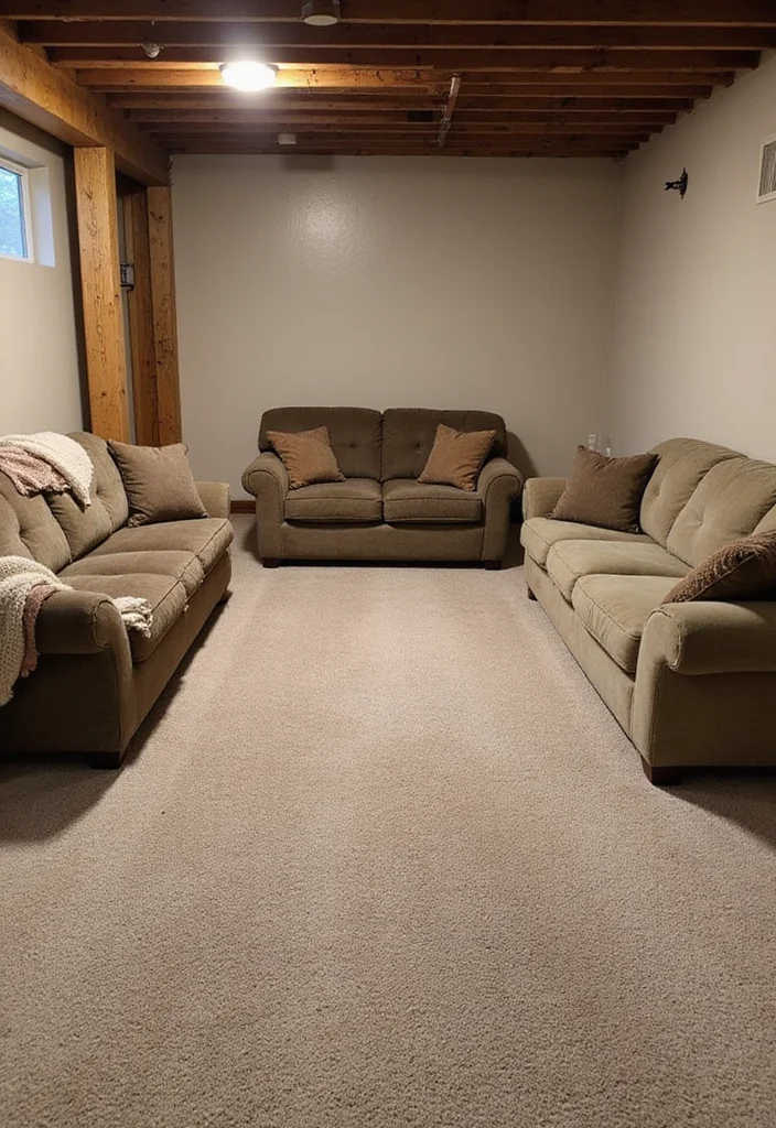 12 Basement Vinyl Flooring Ideas for Durable Easy Care Style - 10. Carpet-Style Vinyl Flooring