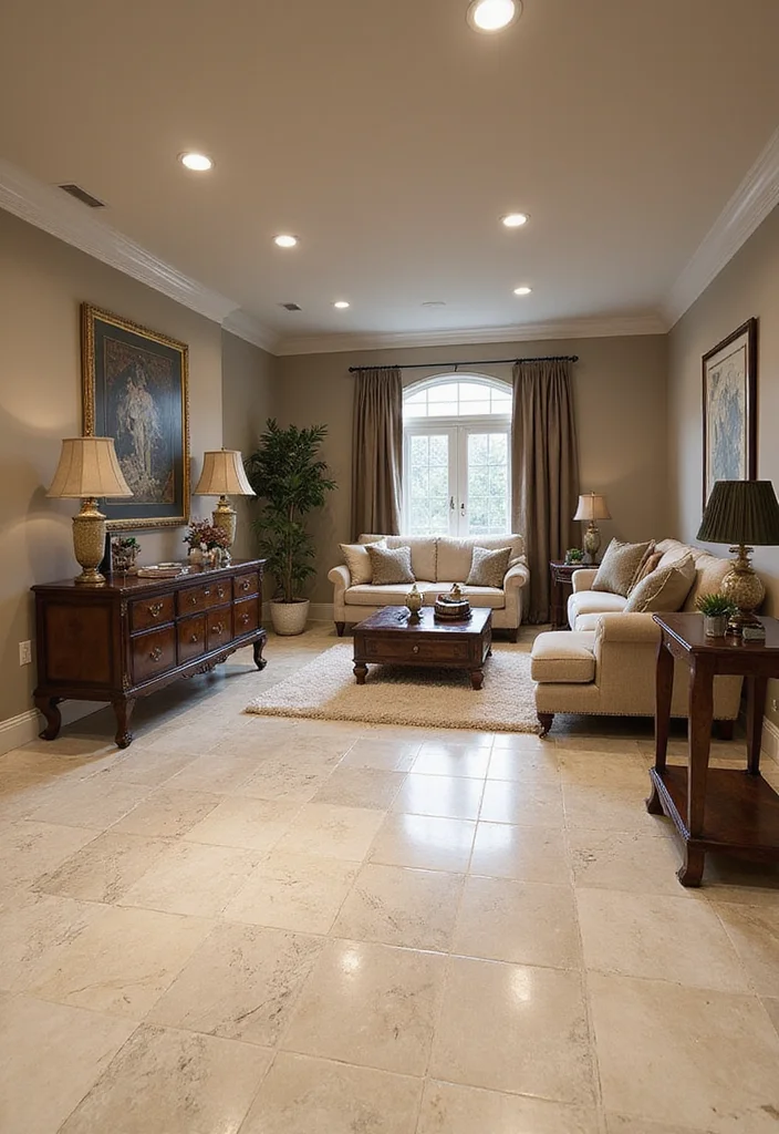 12 Basement Vinyl Flooring Ideas for Durable Easy Care Style - 5. Luxurious Vinyl Sheets