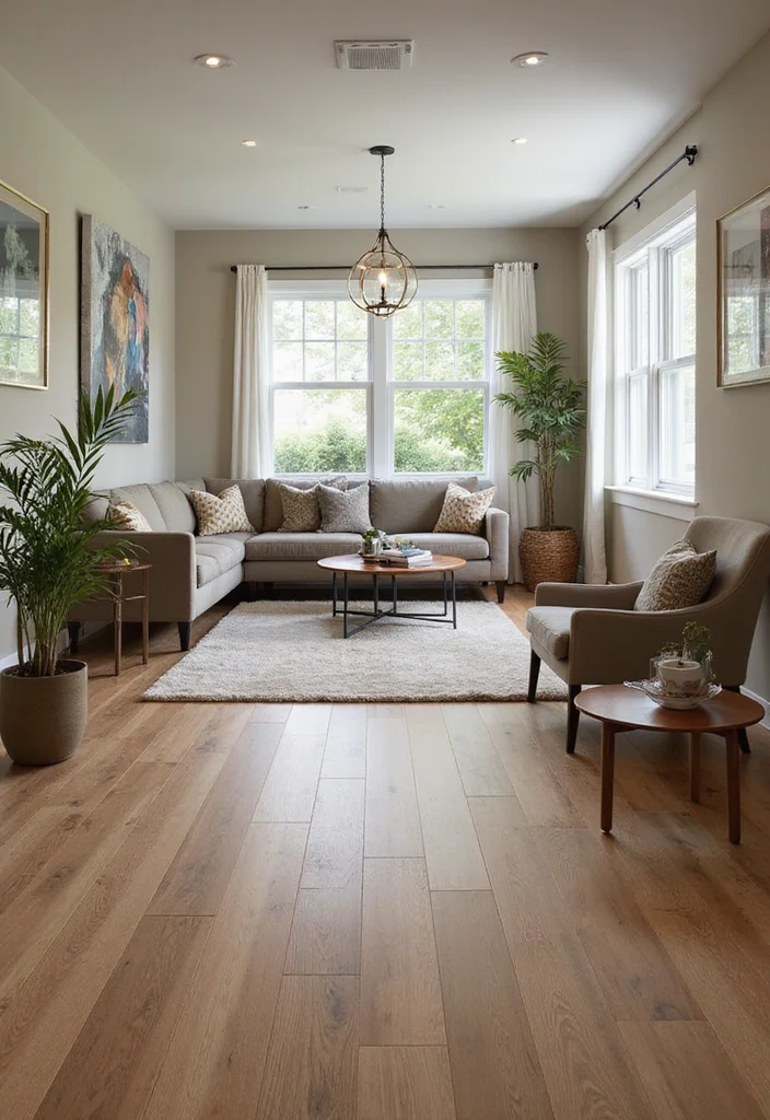 12 Basement Vinyl Flooring Ideas for Durable Easy Care Style - 7. Waterproof Vinyl Planks