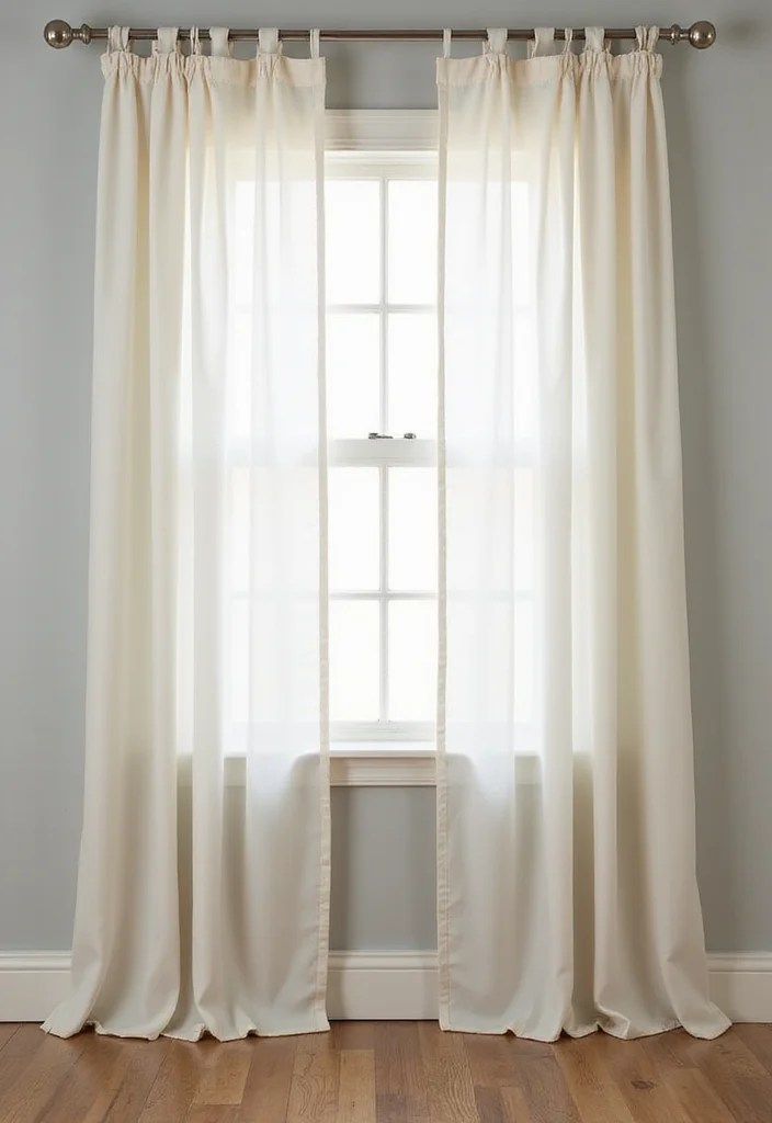12 Cheap Curtain Ideas for Budget Friendly Home Updates - 10. Simple Rod Pocket Curtains