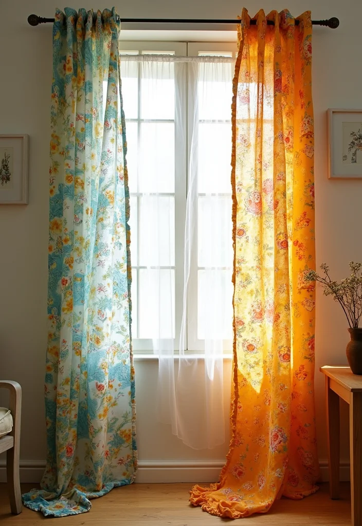 12 Cheap Curtain Ideas for Budget Friendly Home Updates - 2. Upcycled Tablecloth Drapes