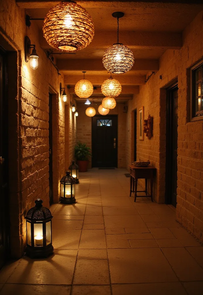 12 Coastal Basement Ideas for Light Breezy Comfort 10. Lighting with a Coastal Twist