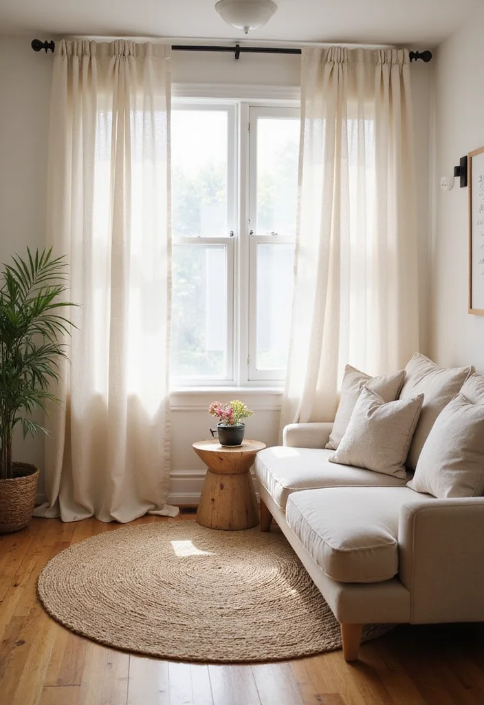 12 Coastal Basement Ideas for Light Breezy Comfort 4. Breezy Textiles