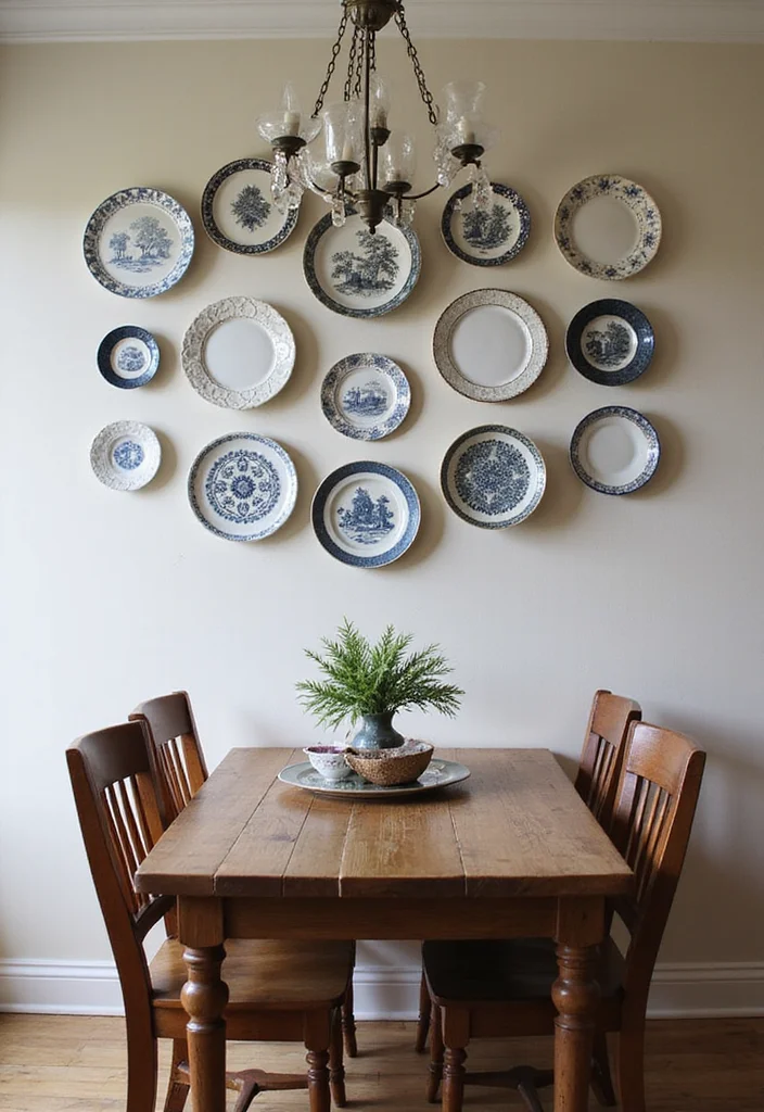 12 Dining Table Wall Decor Ideas for Elegant Dining Ambience 56 12 Dining Table Wall Decor Ideas for Elegant Dining Ambience - 6. Decorative Plates