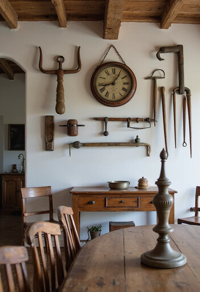 12 Dining Table Wall Decor Ideas for Elegant Dining Ambience 67 12 Dining Table Wall Decor Ideas for Elegant Dining Ambience - 7. Antique Finds