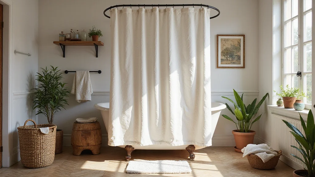 12 Farmhouse Shower Curtain Ideas for Rustic Warm Style