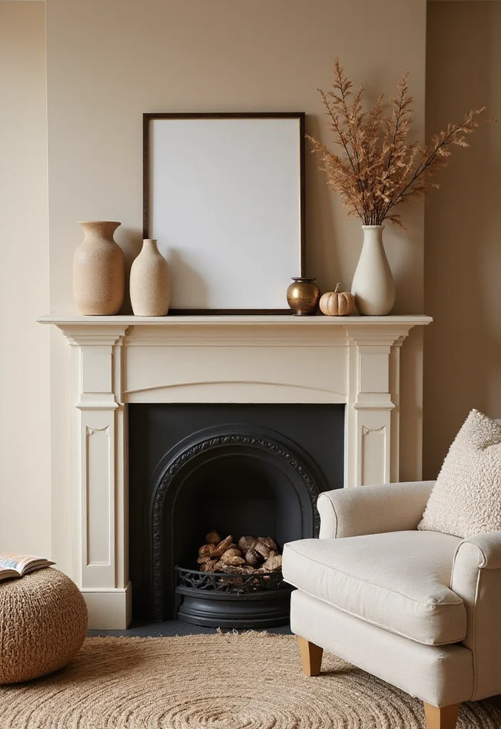 12 Fireplace Mantle Color Ideas for Fresh Modern Updates - 5. Warm Beige