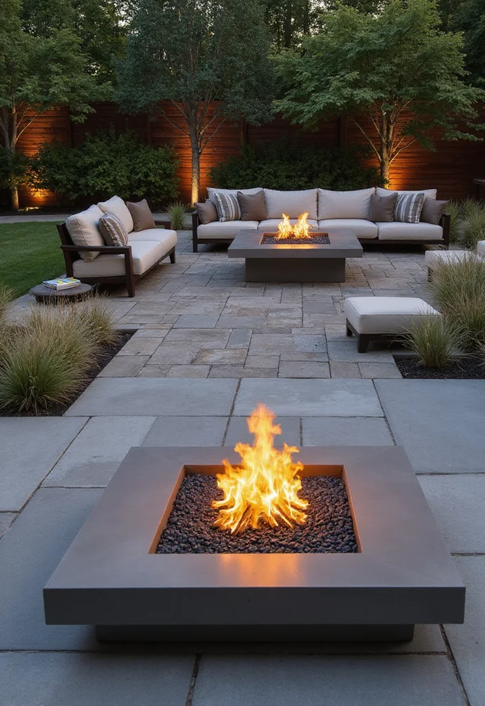 12 Flush Fireplace Wall Ideas for Sleek Minimal Lines - 10. Minimalist Fire Pit