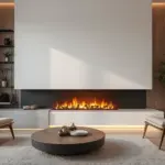 12 Flush Fireplace Wall Ideas for Sleek Minimal Lines