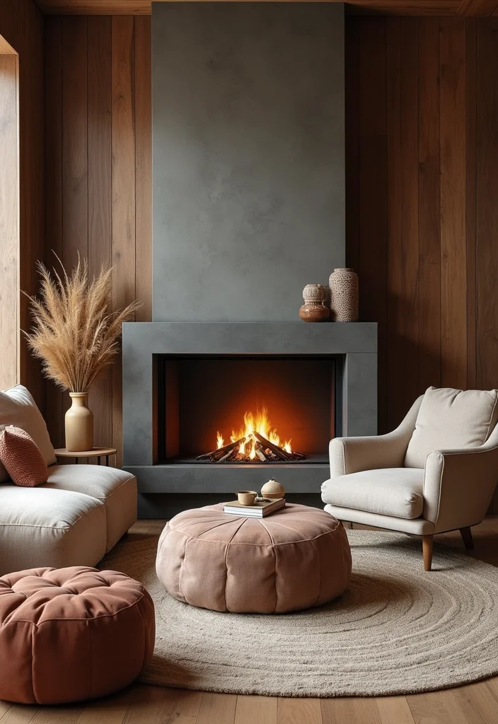 12 Flush Fireplace Wall Ideas for Sleek Minimal Lines - 4. Cozy Corner Solutions