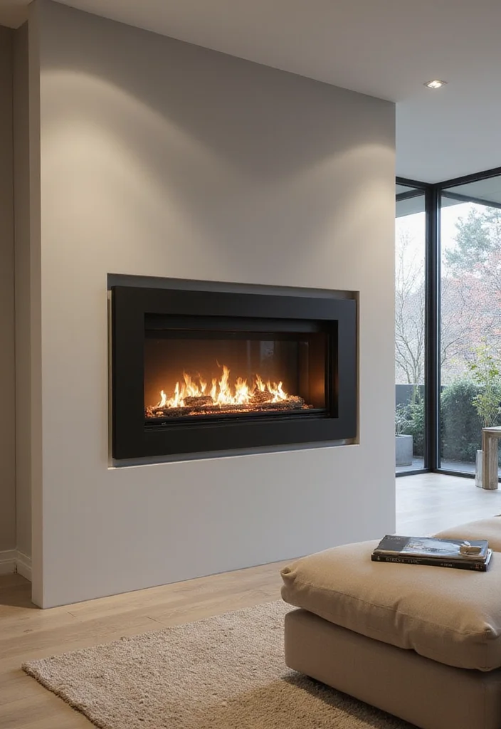 12 Flush Fireplace Wall Ideas for Sleek Minimal Lines - 9. Double-Sided Fireplaces