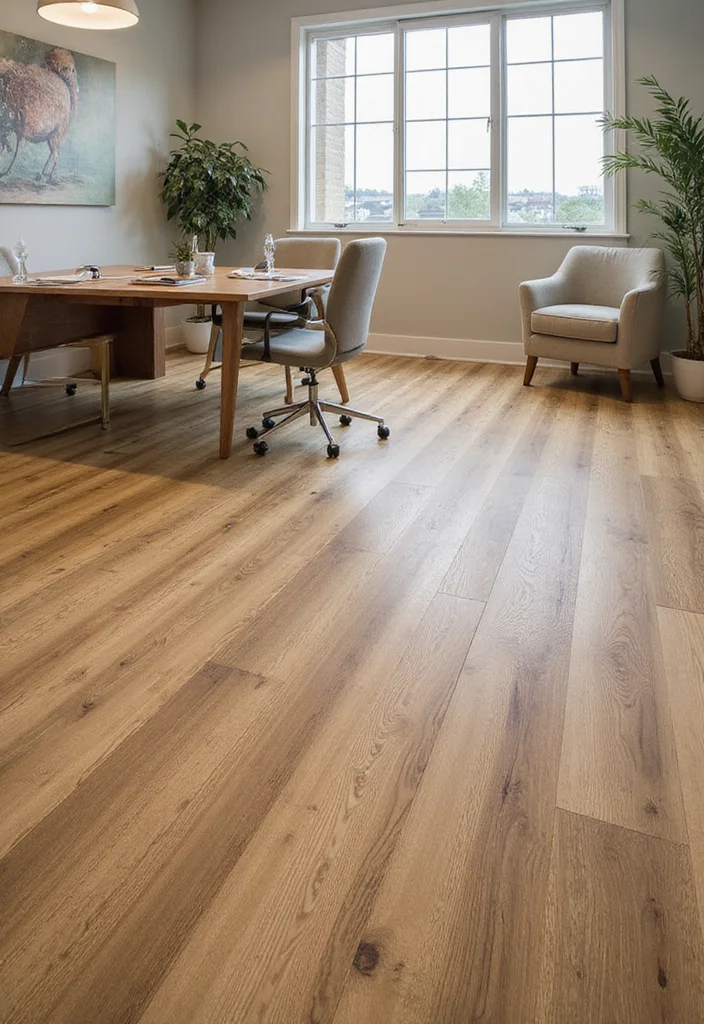 12 Office Decorating Ideas for Work to Boost Motivation - 11. Sustainable Flooring
