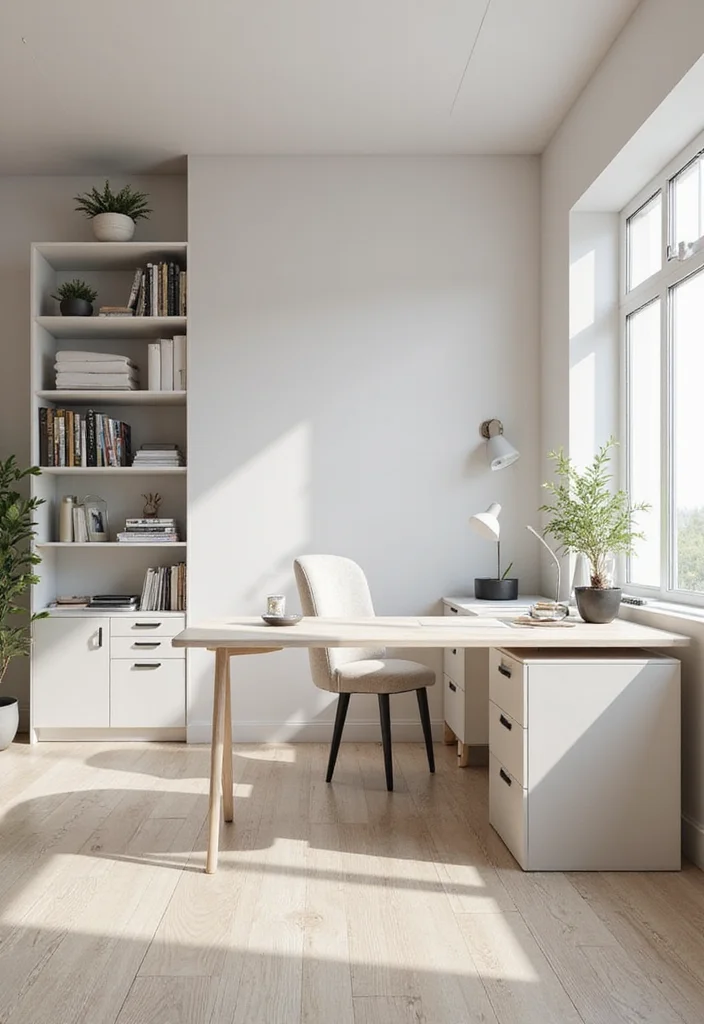 12 Office Decorating Ideas for Work to Boost Motivation - 9. Mindful Minimalism
