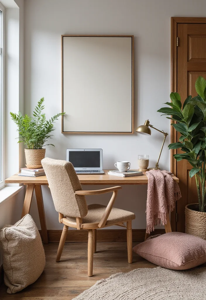 12 Office Ideas for Practical Everyday Workflow - 10. Comfortable Textiles