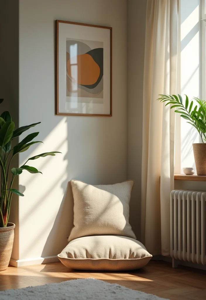 12 Office Ideas for Practical Everyday Workflow - 12. Mindfulness Corner