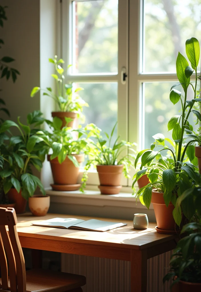 12 Office Ideas for Practical Everyday Workflow - 3. Natural Light and Plants