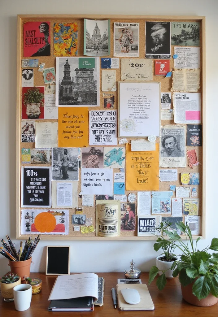 12 Office Ideas for Practical Everyday Workflow - 9. Creative Inspiration Board