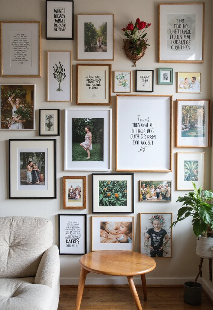 12 Office Walls Ideas for Functional Stylish Backgrounds - 1. Gallery Wall of Inspiration