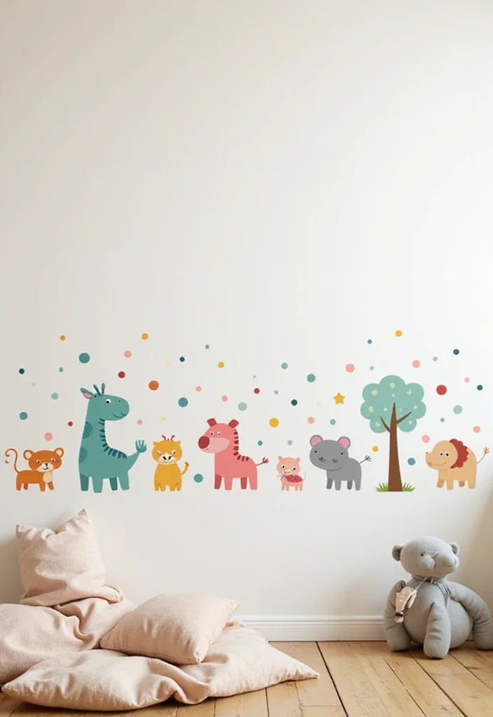 12 Playroom Wall Decor Ideas for Fun Colorful Energy - 11. Playful Themed Wall Borders