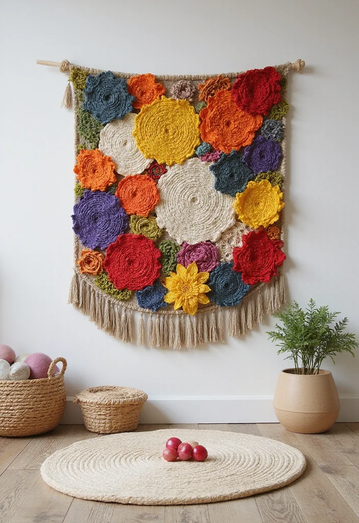 12 Playroom Wall Decor Ideas for Fun Colorful Energy - 3. DIY Fabric Wall Hangings