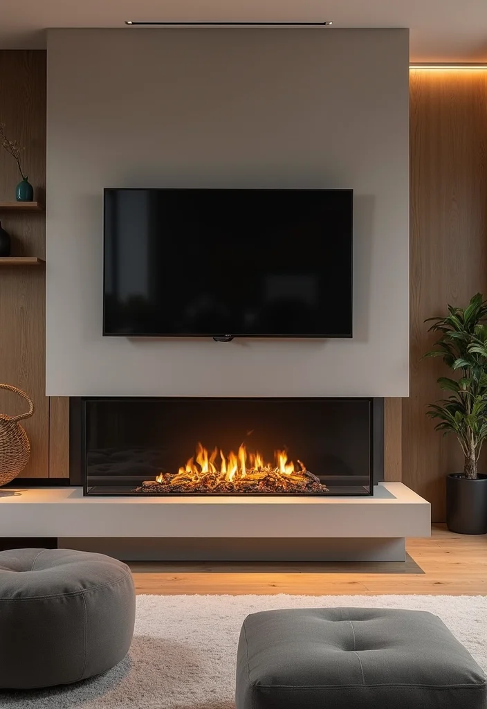 12 Sides of Fireplace Ideas for Balanced Decorative Styling - 11. Integrated Technology