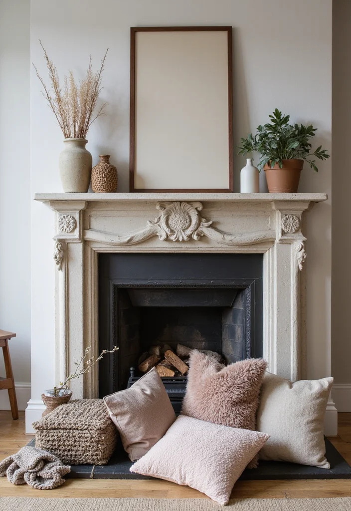 12 Sides of Fireplace Ideas for Balanced Decorative Styling - 4. Cozy Textures