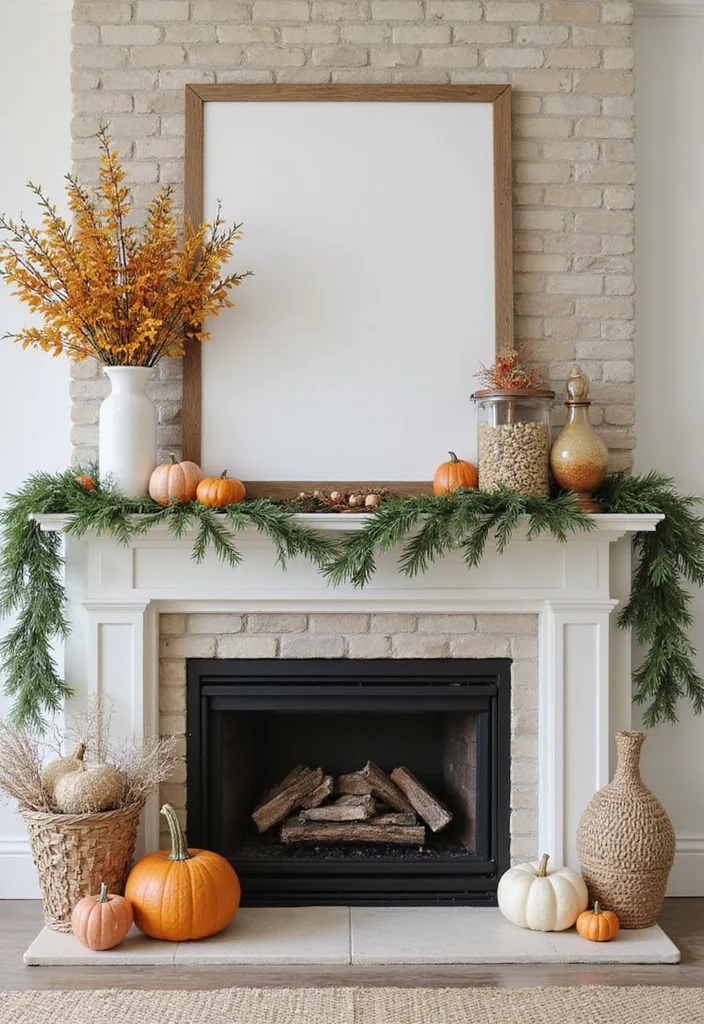 12 Sides of Fireplace Ideas for Balanced Decorative Styling - 5. Seasonal Displays