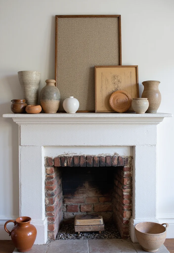 12 Sides of Fireplace Ideas for Balanced Decorative Styling - 6. Artisanal Touches