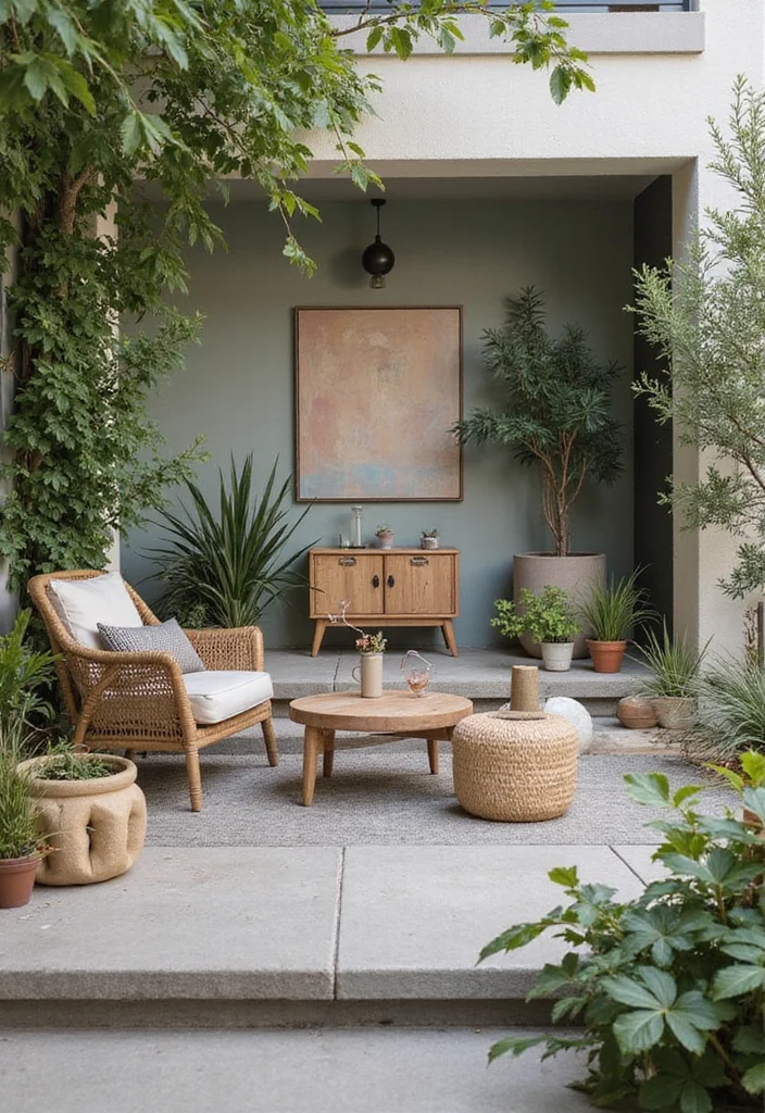 12 Split Level Basement Ideas for Balanced Multi Zone Layout - 10. Outdoor-Inspired Decor