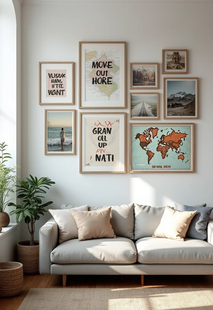 12 Travel Wall Decor Ideas for Inspired Global Style - 6. Adventure Quotes