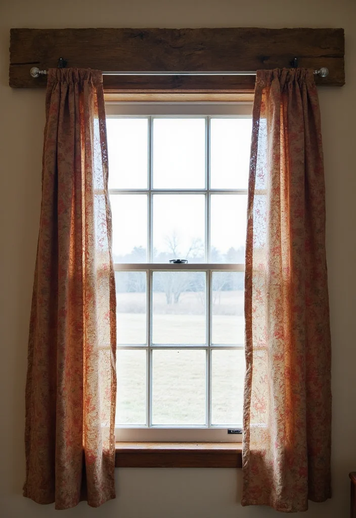 12 Unique Curtain Hanging Ideas for Creative Window Style - 2. Repurposed Wooden Boards