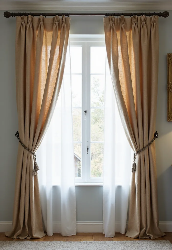 12 Unique Curtain Hanging Ideas for Creative Window Style - 5. Vintage Curtain Rings