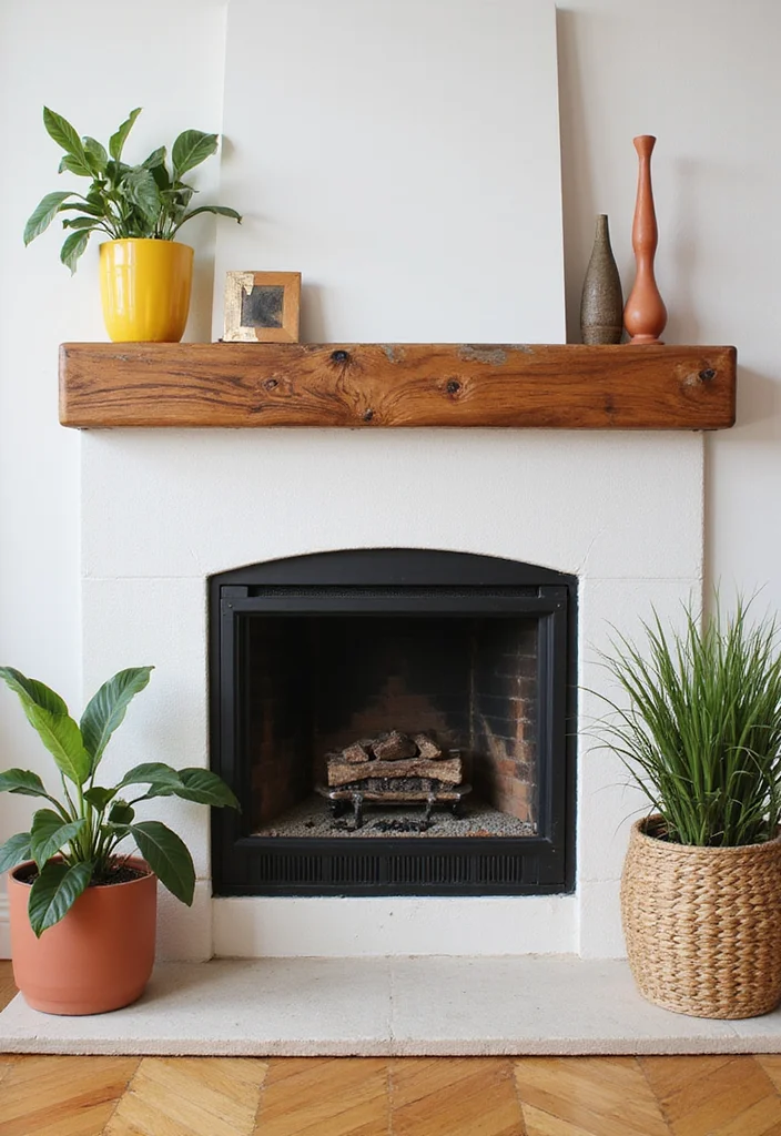 12 Vintage Fireplace Ideas for Charming Retro Warmth - 1. Mid-Century Modern Marvel