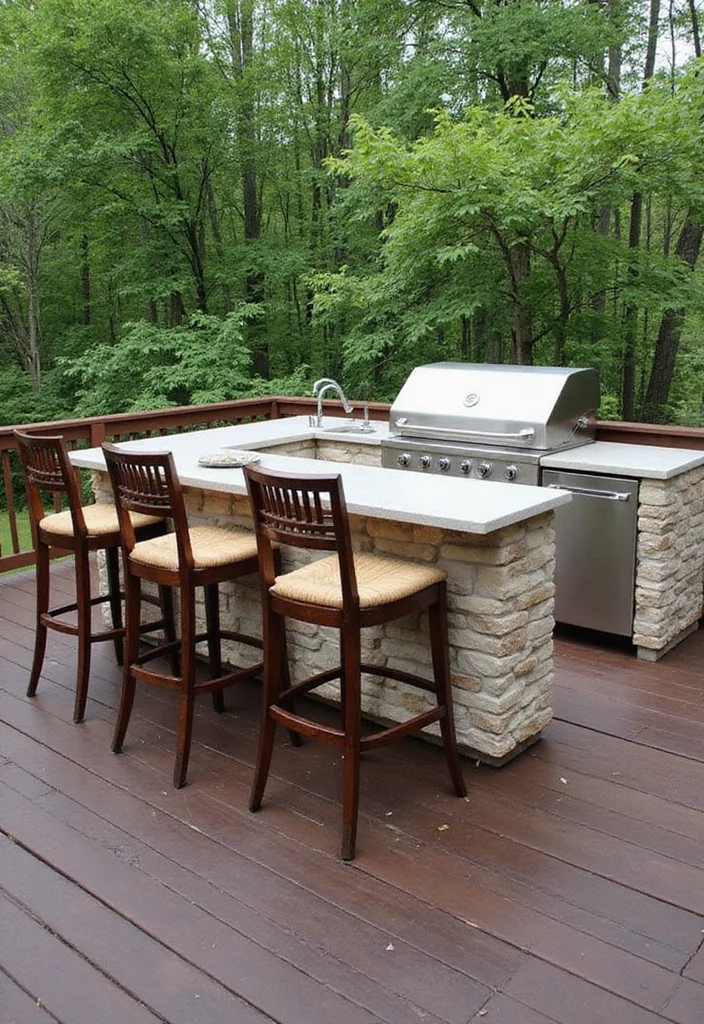12 Walkout Basement Deck Ideas for Seamless Indoor Outdoor Flow - 3. Outdoor Kitchen Delight