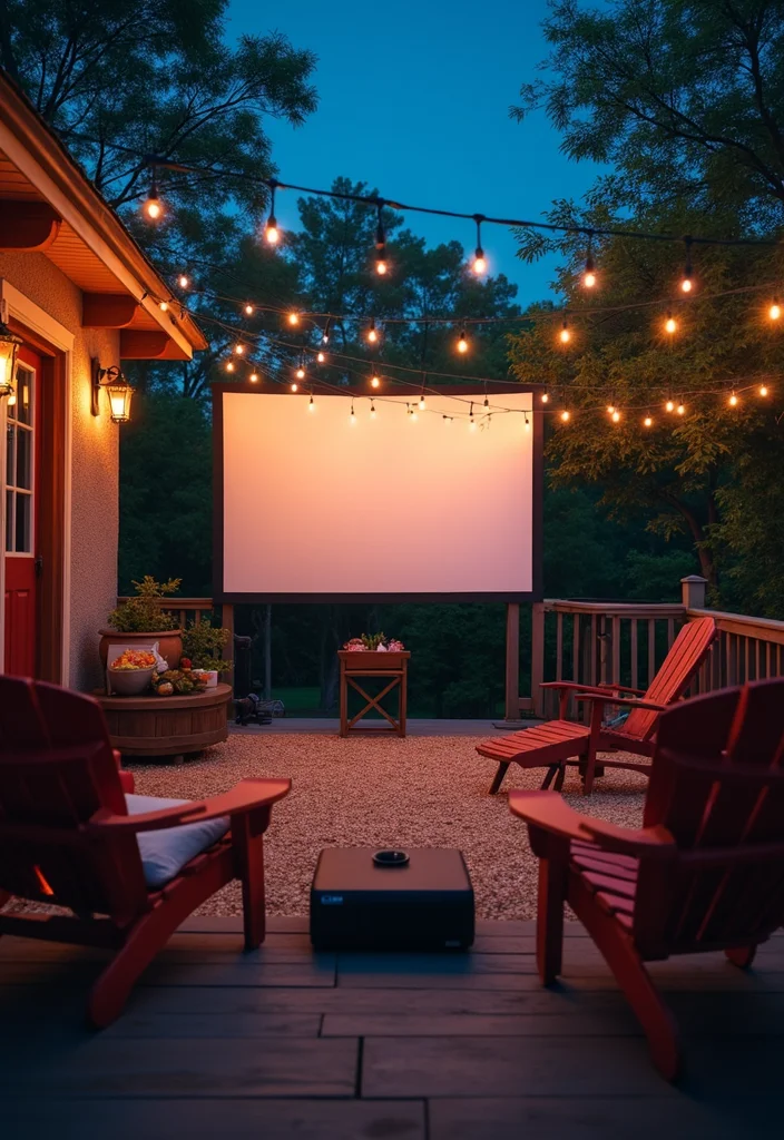 12 Walkout Basement Deck Ideas for Seamless Indoor Outdoor Flow - 5. Outdoor Movie Theater