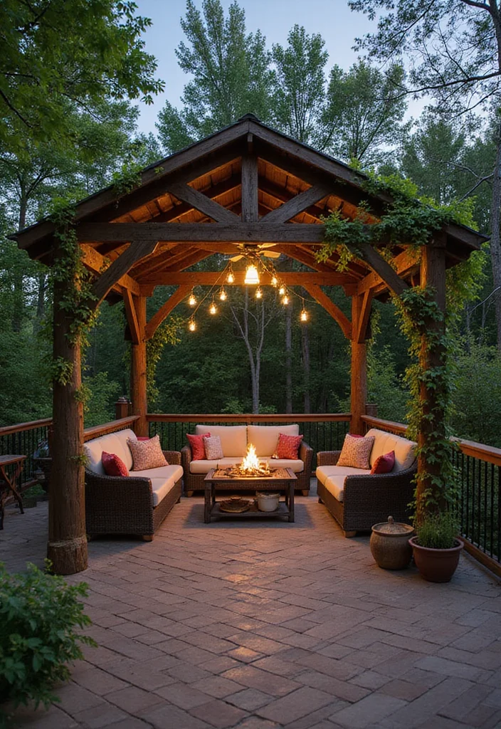 12 Walkout Basement Deck Ideas for Seamless Indoor Outdoor Flow - 6. Rustic Pergola Escape