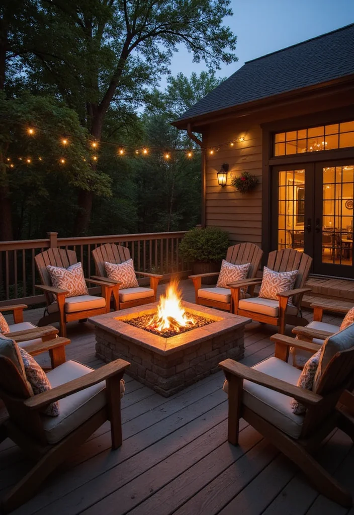 12 Walkout Basement Deck Ideas for Seamless Indoor Outdoor Flow - 8. Fire Pit Gathering Space