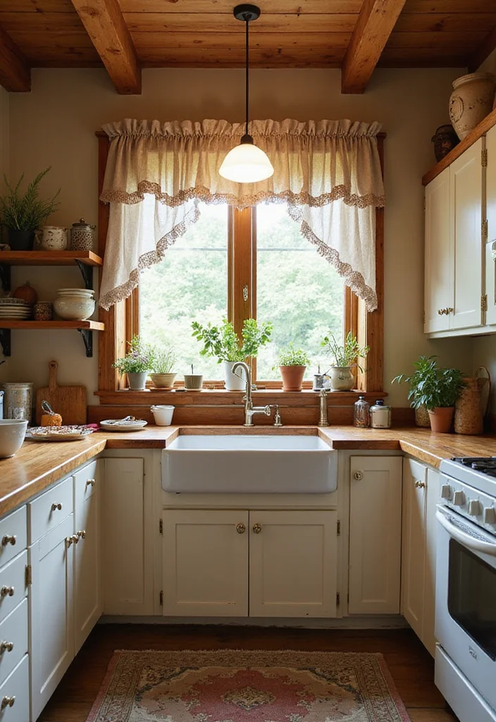 14 Farmhouse Kitchen Curtain Ideas for Cozy Country Charm - 10. Whimsical Ruffled Curtains