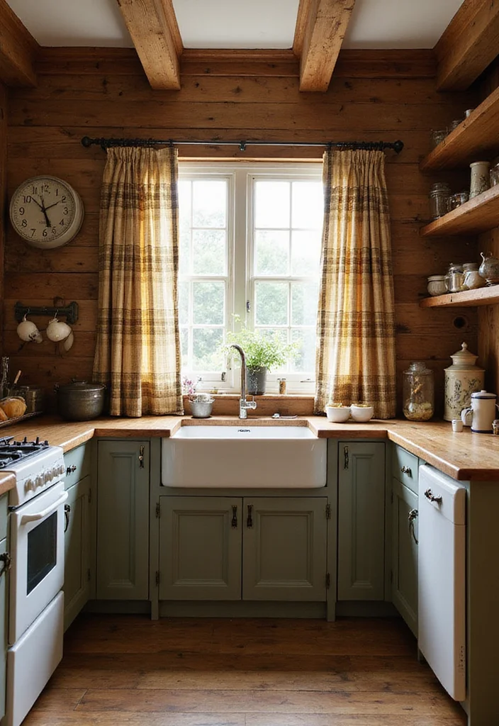 14 Farmhouse Kitchen Curtain Ideas for Cozy Country Charm - 12. Farmhouse Plaid Patterns