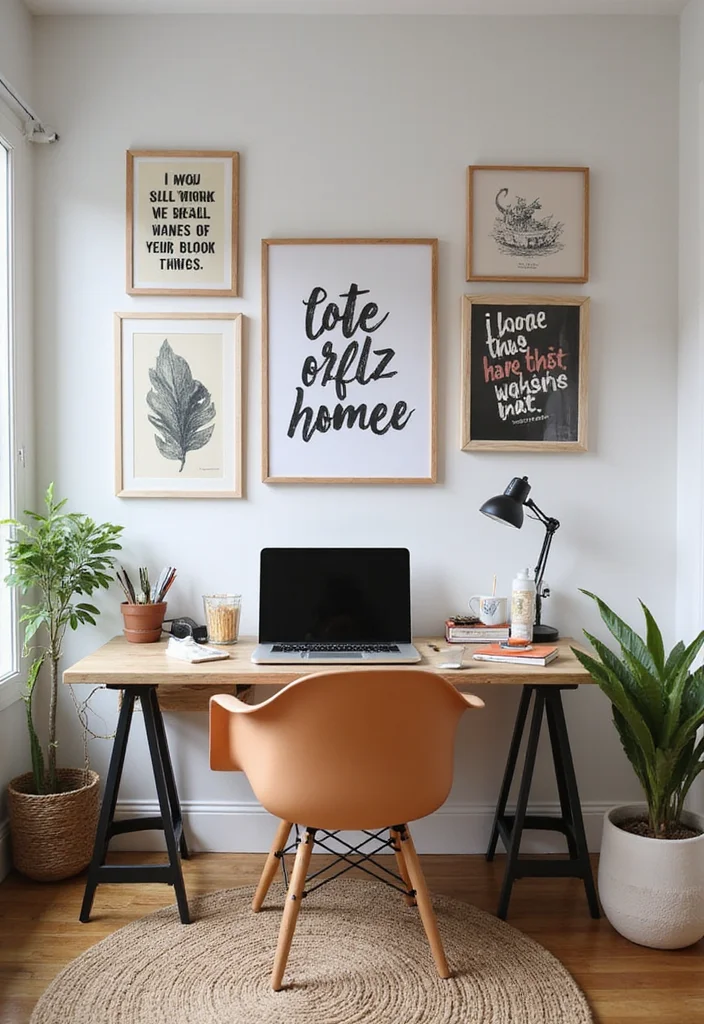 14 Large Home Office Ideas for Comfortable Productive Setups - 11. Inspirational Decor