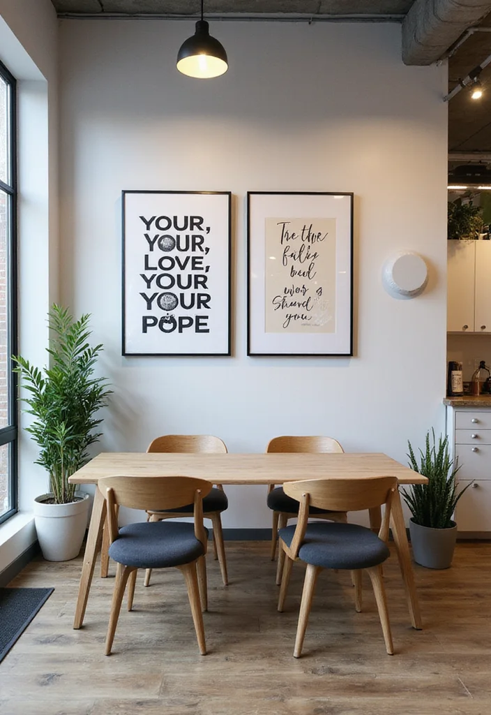 14 Modern Home Office Ideas for Sleek Contemporary Spaces - 14. Inspirational Quotes and Art