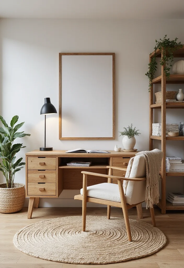 14 Modern Home Office Ideas for Sleek Contemporary Spaces - 2. Natural Wood Accents
