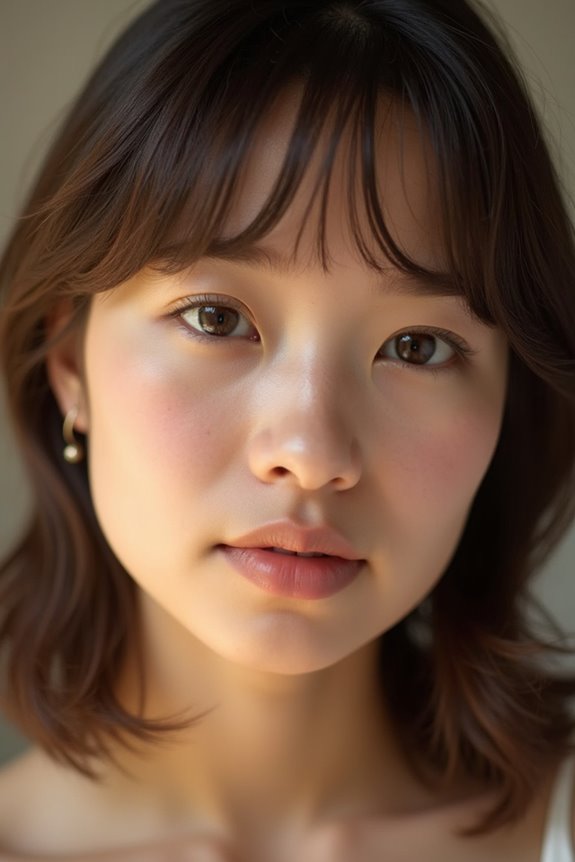 bangs to elongate round face