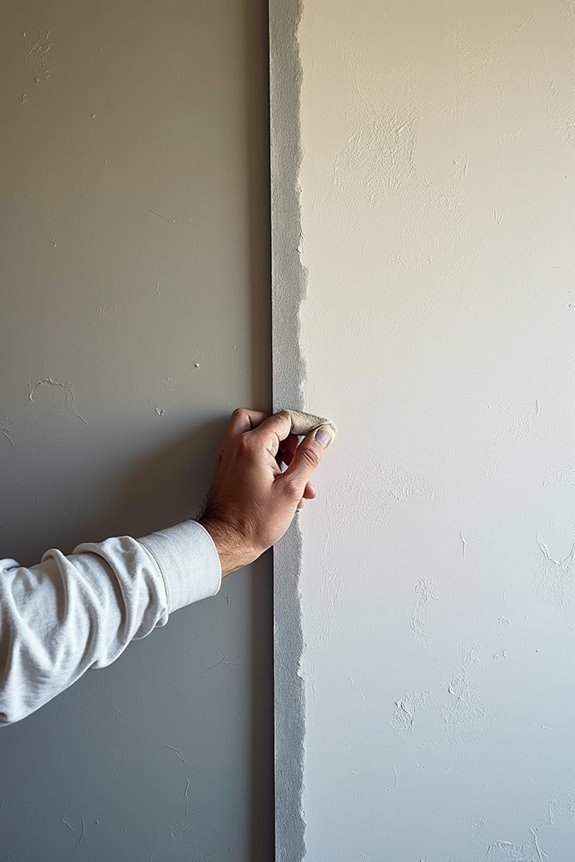 How to Go About Wallpapering Textured Walls 4 bridging material hides heavy damage