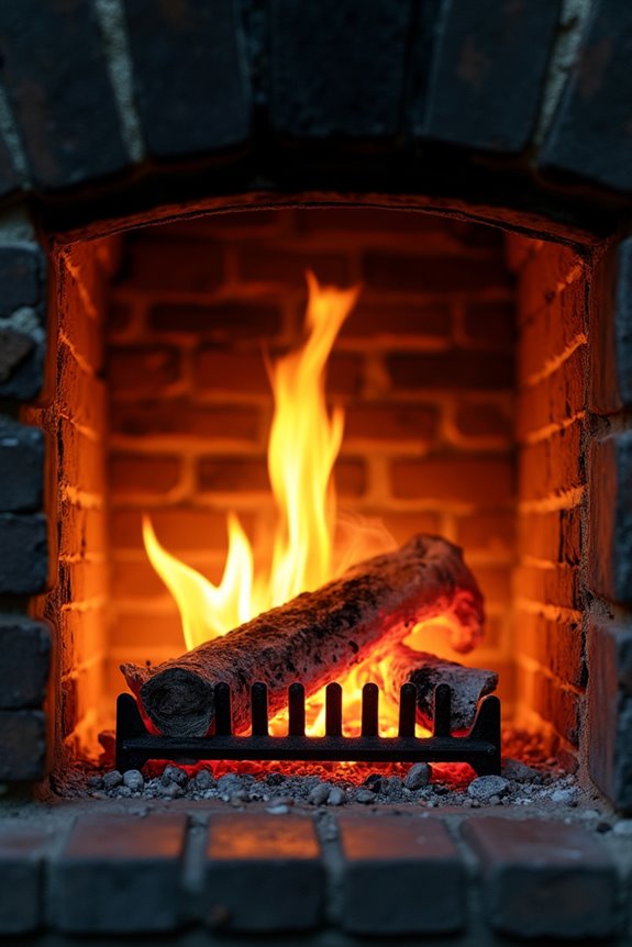 chimney draft powers burning