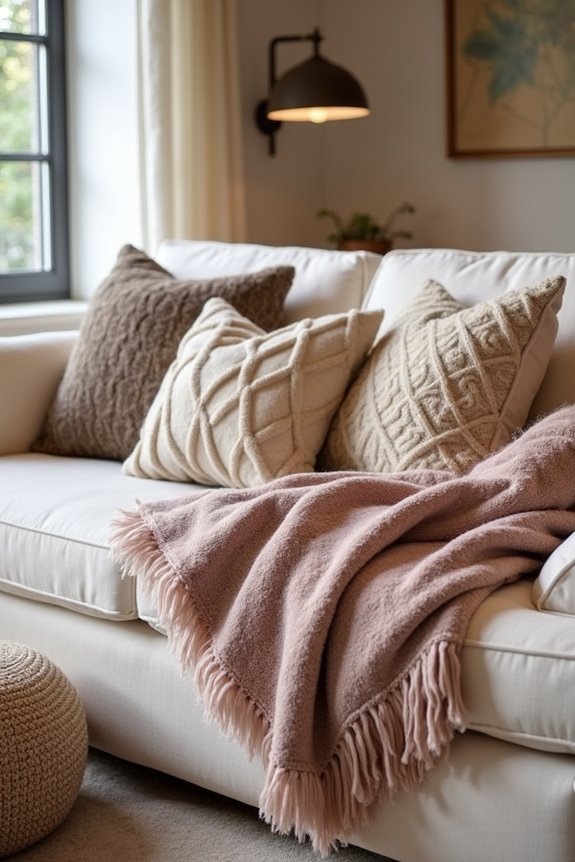 How to Decorate Your Living Room With Simple Things 8 cozy textures layered throws